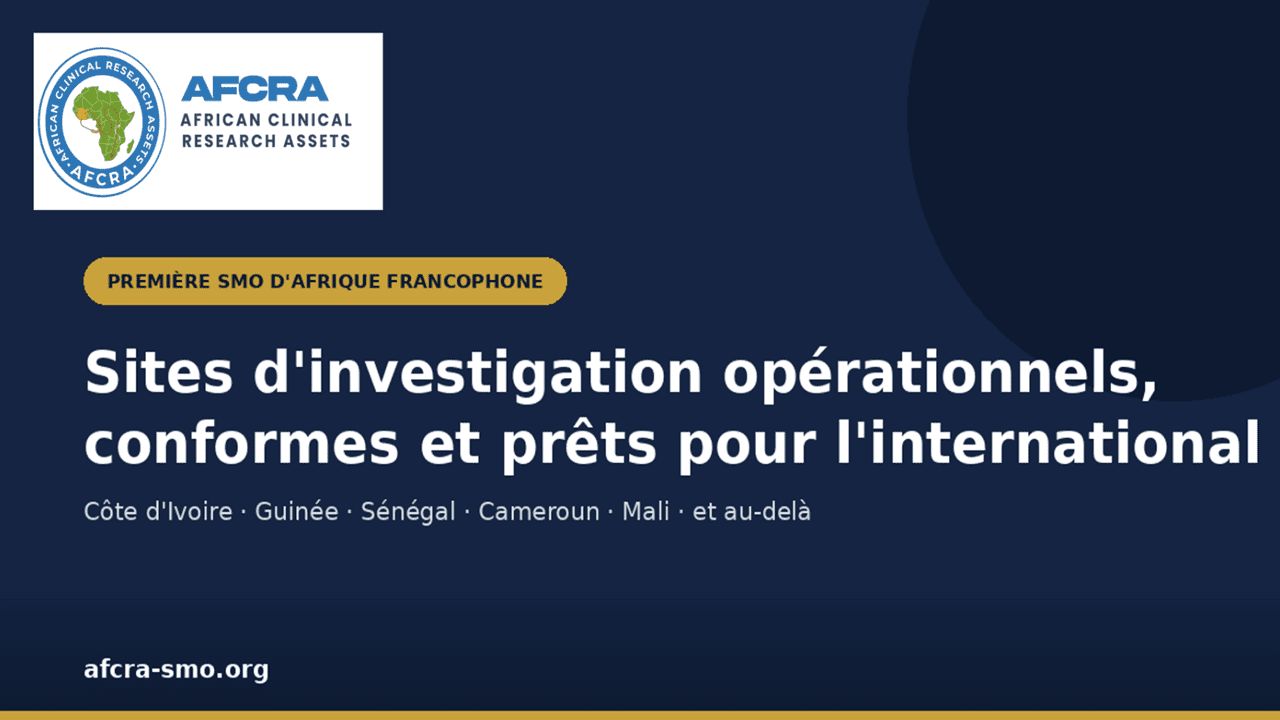 Afcra AFCRA — SMO dédiée à l'Afrique subsaharienne francophone